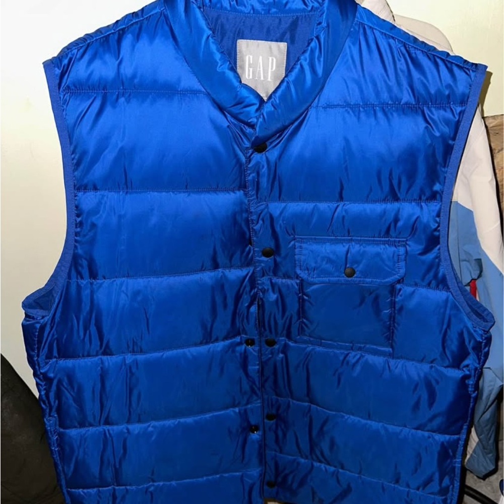 GAP Men's Vibrant Blue Quilted Vest